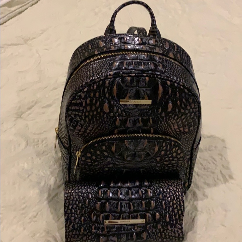 Brahmin backpack and wallet new never used